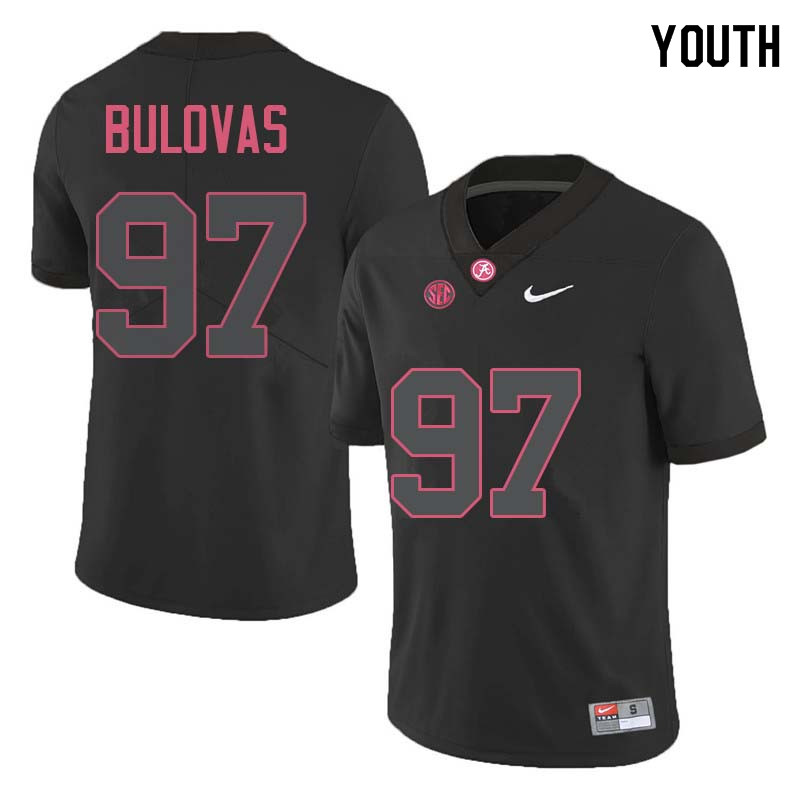 Youth #97 Joseph Bulovas Alabama Crimson Tide College Football Jerseys Sale-Black
